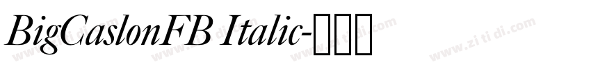BigCaslonFB Italic字体转换 BigCaslonFB Italic字体转换